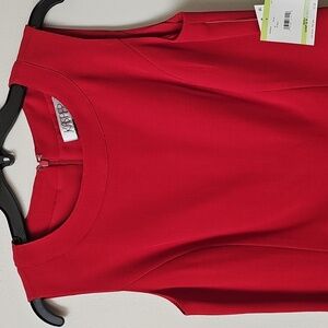 Kasper red sleeveless work / office dress Size 4